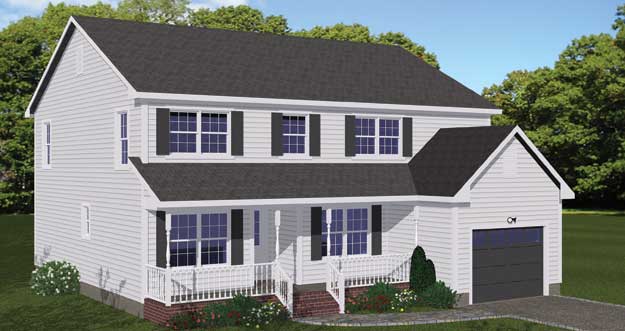 Plan #410-02 - 4 Bedroom,  3 Bath, 2558/Sqft Traditional