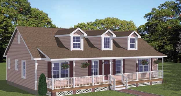 Plan #474-01 - 3 Bedroom,  2 Bath, 1381/Sqft Country Home