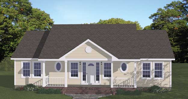 Plan #480-01 - 3 Bedroom,  2 Bath, 1400/Sqft Ranch