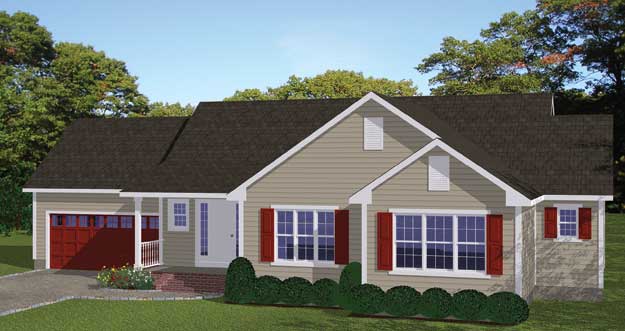 Plan # 805 - 3 Bedroom,  2.5 Bath, 1396/Sqft Traditional