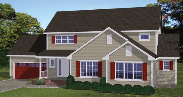 Plan # 806 - 5 Bedroom,  4.5 Bath, 2261/Sqft Farm House